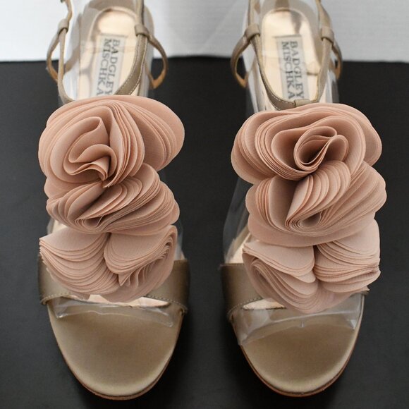 Gorgeous Badgley Mishka platform heels with flower detail; Women's Size 9 (US) - Picture 3 of 9